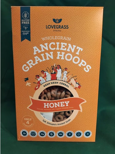 Lovegrass Ancient Grain Honey Hoops 350g - case of 12