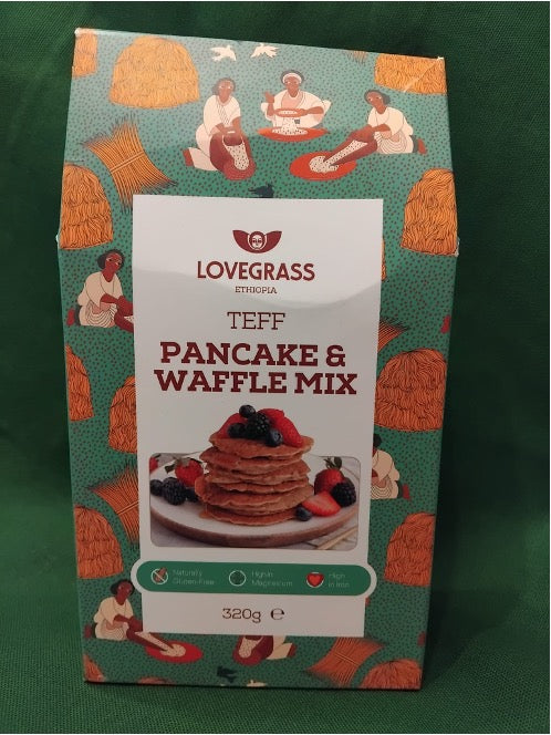 Lovegrass Teff Waffle and Pancake Mix 320g - case of 12