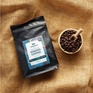 Lovegrass Wholebean Sidamo Coffee Grade 1 250g - case of 40